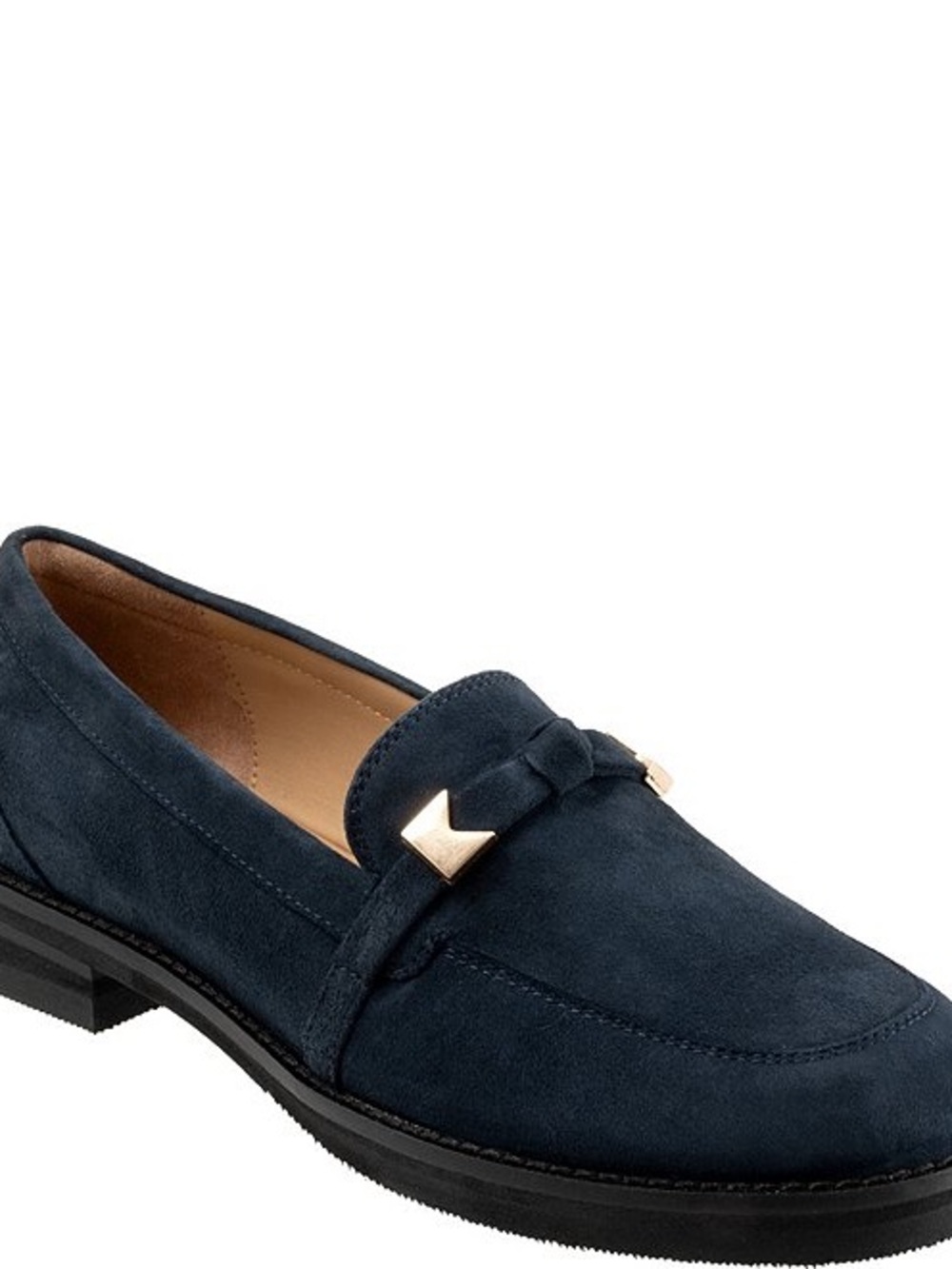 kate spade Women’s Navy Suede Loafers with Silver Accent. Will come with box.